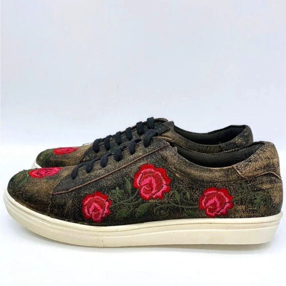 Roper NWT “Madeline” Brown brushed Leather Embroidered upper lace up SZ. 6.5 - Picture 3 of 10